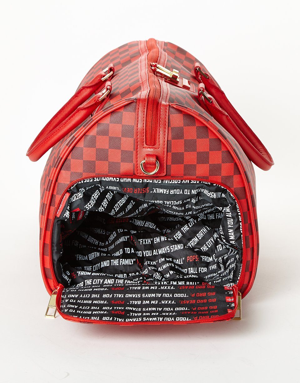 SHARKS IN PARIS DUFFLE (RED CHECKERED EDITION)