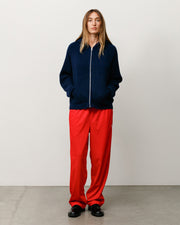 WAFFLE CASHMERE ZIP HOOD SWEATER