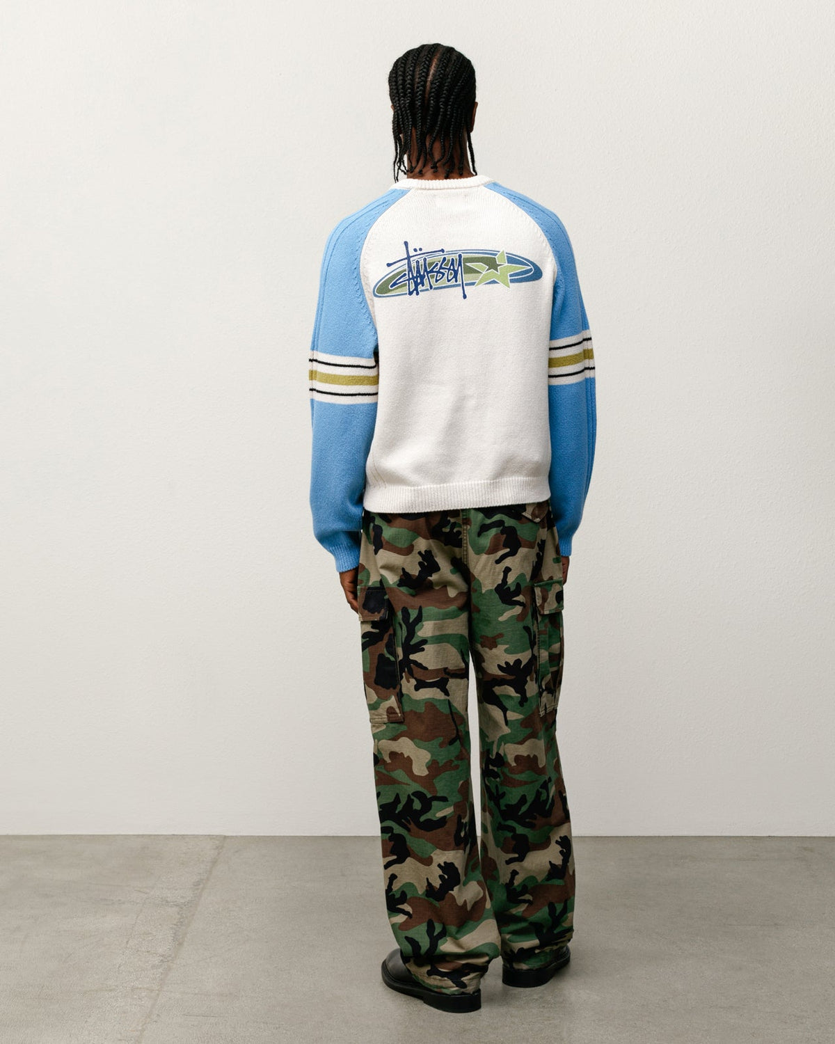 STRIPE RAGLAN CREW