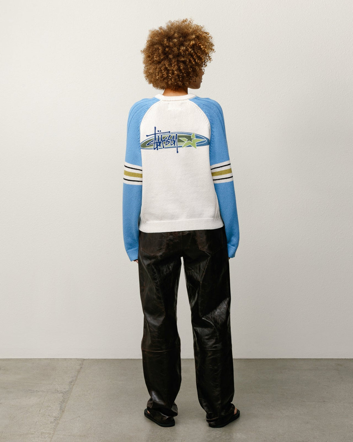 STRIPE RAGLAN CREW