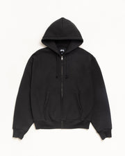 CURSIVE APPLIQUE ZIP HOODIE