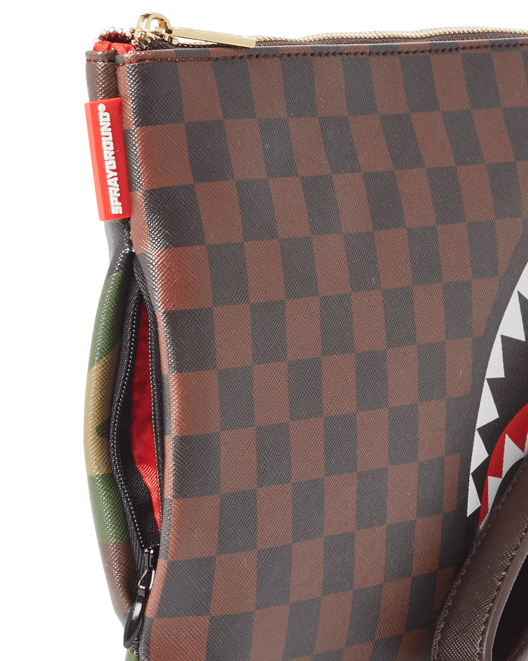 CHECKS IN CAMOFLAUGE CROSSOVER CLUTCH
