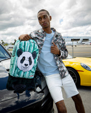 PANDA COZY VELOUR FUR BACKPACK