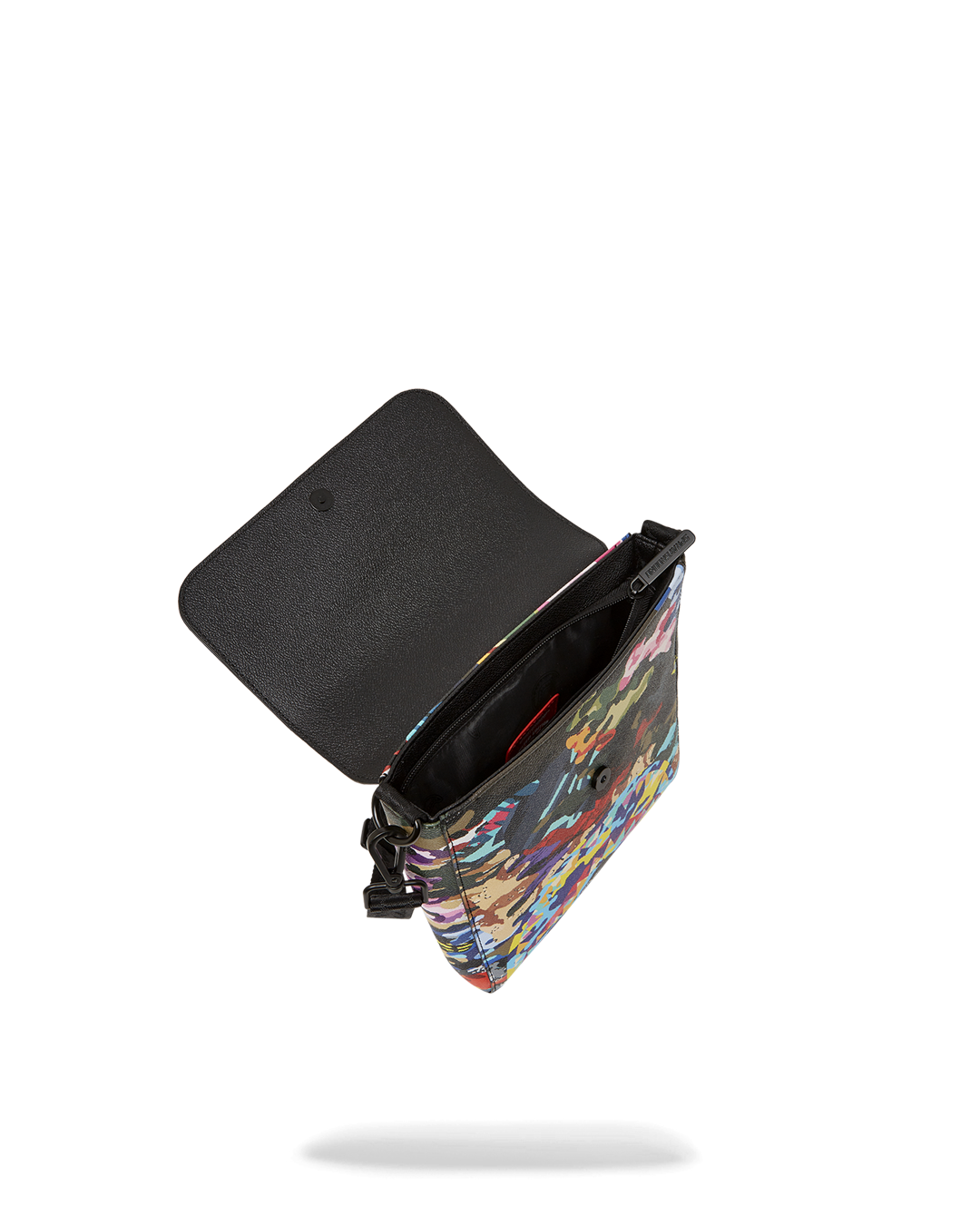 SLICED AND DICED CAMO MESSENGER SLING BAG